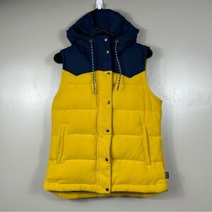 Patagonia Women’s Bivy Hooded Vest Puffer Down Jacket Sulpher Yellow Size Medium